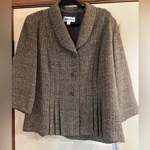 Danny & Nicole Women's Textured Brown Blazer